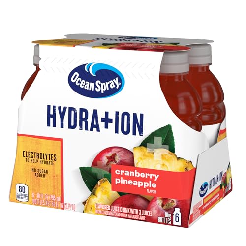 Ocean Spray® Hydration Cranberry Pineapple Juice Drinks, 10 Fl Oz Bottles, 6 Count (Pack of 1)