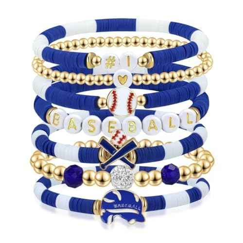 Baseball Bracelets for Women Game Day Stackable Bracelets Baseball Mom Jewelry Accesories