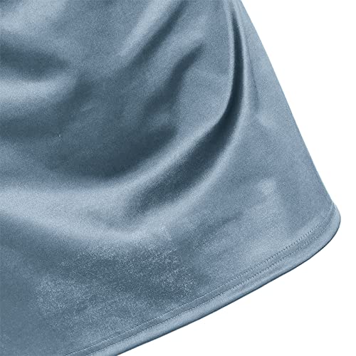 ZAFUL Women's Satin Sleeveless Spaghetti Strap Mini Dress Sexy Slip Cowl Neck Silky Cocktail Party Dresses