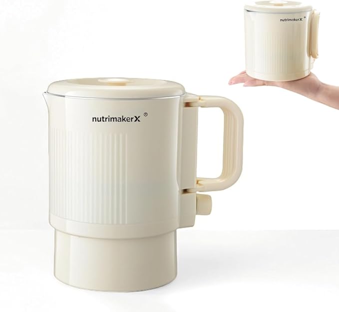 Premium Travel-Friendly Foldable Electric Kettle - 21oz Hot Water Boiler with for Coffee, Tea & Instant Drinks, Portable &...
