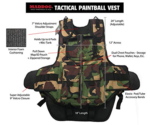 MAddog® Sports Tactical Paintball Harness Vest