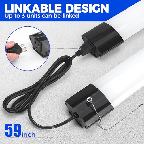 Barrina BS84 LED Shop Lights for Workshop 4FT, 84W, 10000LM, 5000K Linkable Light Fixture for Garage, Basement, Hanging or...