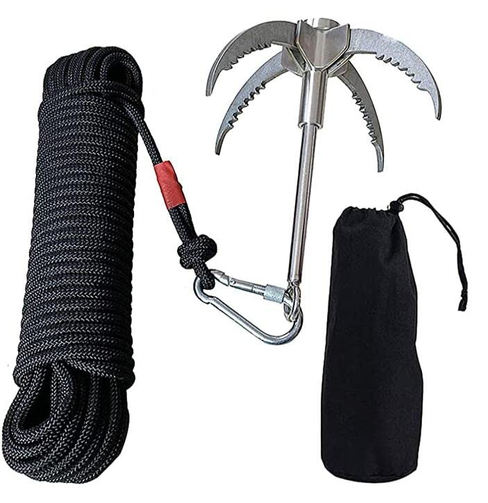 HSSZXFR Tree Climbing Gear for Tree Work, Tree Climbing Spikes with 10FT Steel Wire Core Flip Line, Adjustable Climbing Be...