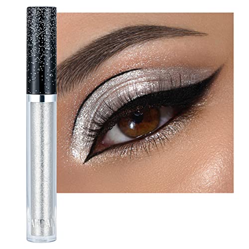 DekRion Glitter-Eyeshadows, Liquid Eyeshadows, Long-lasting Metals-Gloss-Sparkling Silver, Gold High-pigmented Colorful Gl...