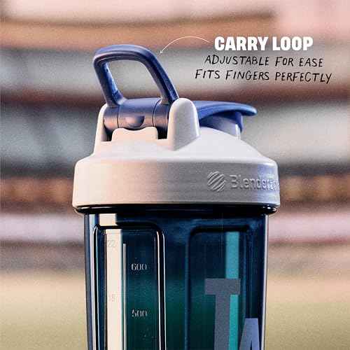 BlenderBottle Shaker Bottle Pro Series Perfect for Protein Shakes and Pre Workout, 28-Ounce, White/Blue (Los Angeles Dodgers)