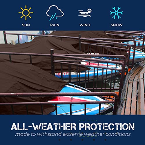 GREEN LIFESTYLE Heavy Duty Tarp Waterproof - Tent Cover, Camping Tarp Waterproof, Protects Cars, Boats, Roofs, Supplies & ...