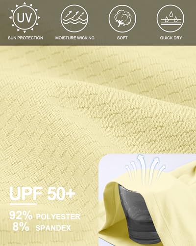 Roadbox Men's UPF 50+ Rash Guard Long Sleeve, Cool Dry UV Sun Protection Water T-Shirts, Lightweight Fishing Hiking Shirts