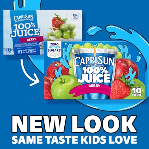 Capri Sun 100% Berry Juice Ready-to-Drink Juice (10 Pouches)