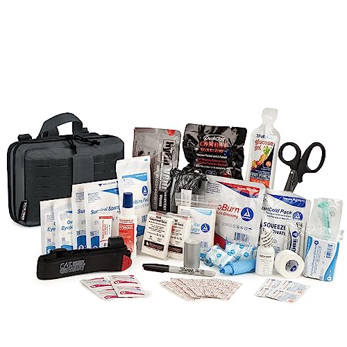 Scherber Vehicle IFAK Emergency Trauma Kit | 95+ Medical Supplies & Equipment, NAR Tourniquet & CPR Mask | Fully Stocked R...