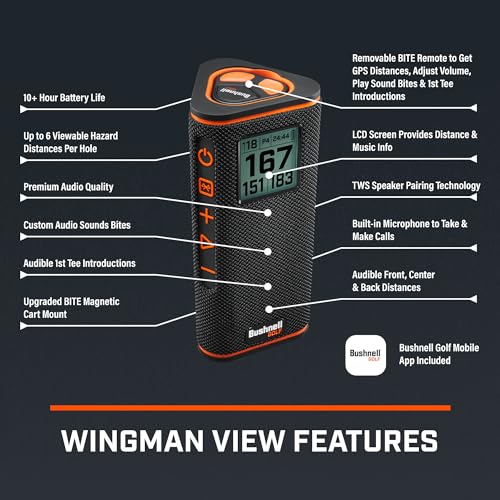 Bushnell Wingman View Golf GPS Speaker