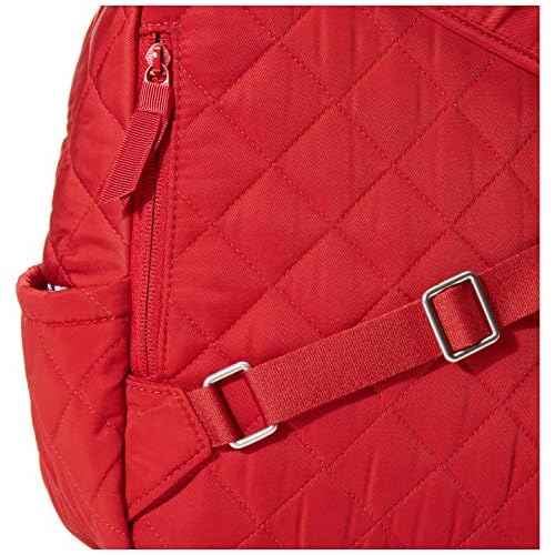 Vera Bradley Women's Performance Twill Small Backpack, Cardinal Red, One Size