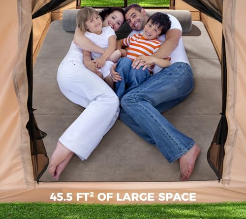 Trakiom Inflatable Tents for Camping 2-4 Person, Easy Set Up Camping Tent with Automatic & Manual Pump, Waterproof Blow Up...