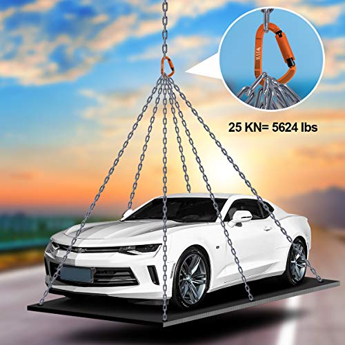 FVW Auto Locking Rock Climbing Carabiner Clips, UIAA Certified Professional 25KN (5620 lbs) Heavy Duty Caribeaners for Rap...