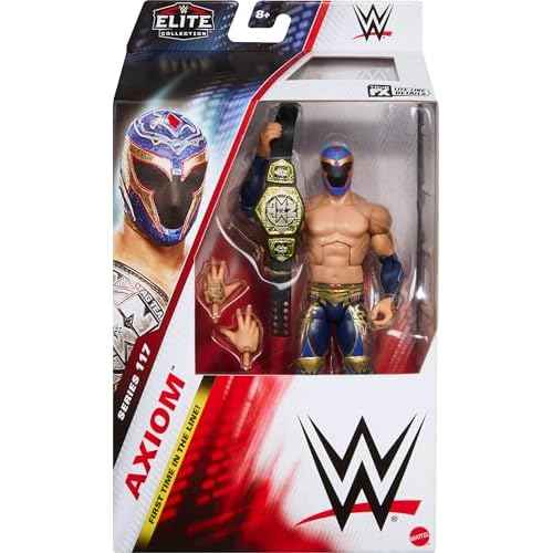 Mattel WWE Elite Action Figure & Accessories, Series #117 6-inch Collectible Axiom with 25 Articulation Points & Swappable Hands