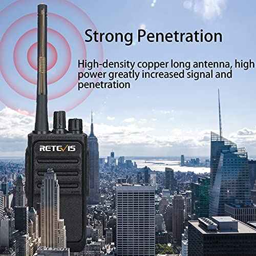 Retevis RT17 Walkie Talkies Long Range for Adults,Rechargeable 2 Way Radios with USB Charger Base, Lightweight Two Way Radio with 1200mAh Battery, Handsfree for Family Skiing Hunting Gifts(4 Pack)