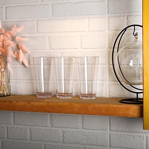 WEXINHAO Clear Drinking Glasses - Unbreakable Acrylic Glasses Drinkware 18 oz set of 6 - BPA Free Dishwasher Safe Reusable...