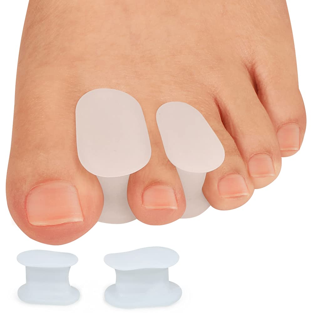 Povihome 16 Pack Toe Spacers Separators(1/2''+3/10''Thick), Bunion Corrector Gel Orthotics for Bunion, Overlapping Toes -(4 Pack