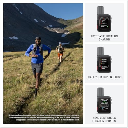 Garmin inReach® Mini 3, Rugged Compact Global Satellite Communicator with Color Touchscreen, Two-Way Texting, Emergency SO...