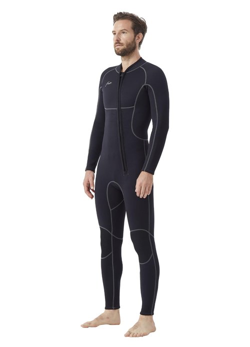 Hevto Men Wetsuits 3/2mm Neoprene Front Zip Full Wet Suit Keep Warm for Surfing Swimming SUP Snorkeling Diving (M2-Black, XL)