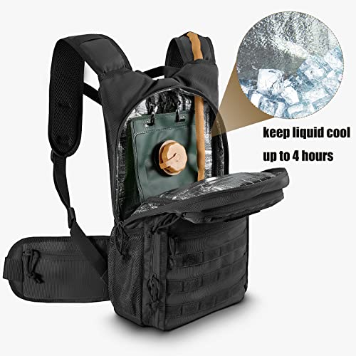 FRTKK Tactical Hydration Pack Lightweight Insulation Water Backpack Molle Hydration Backpack for Hiking, Running, Cycling,...