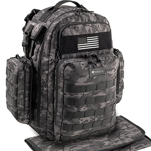 Dad Diaper Bag, Mens Diaper Bag Backpack with Diaper Changing Mat, Military Diaper Backpack with Molle Webbing, Waterproof...