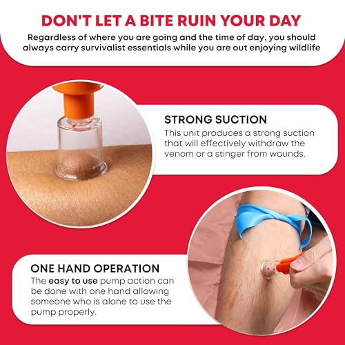 Ever Ready First Aid Snake Bite Venom Extractor Kit Latex Free