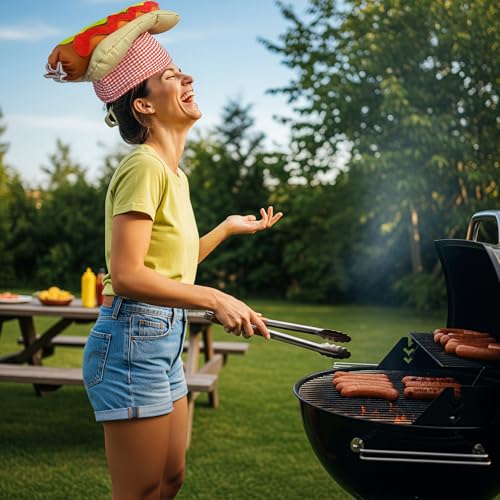 Vaulted Skulls & Co Hot Dog Hat | Hot Dog Costume Hat | Hotdog Hats | Sausage Hats | Hotdogs Costume Accessory | Novelty F...