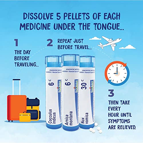 Boiron Jet Lag Relief Kit - Travel Essential for Relief from Nausea, Stiffness, Muscle Pain, and Drowsiness from Long Flig...