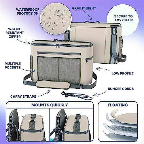 Skywin Kayak Cooler Behind Seat, Waterproof Cooler for Kayaking, Compatible with Lawn Chair Style Seats, Stores Drinks and...