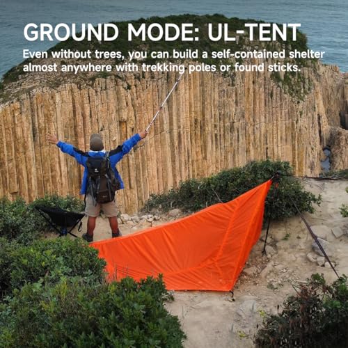 11Ft All-in-one Hammock Tent with Underquilt, Warm Insulation Ultralight 4 Season Under Quilt for Hammocks, Portable for H...