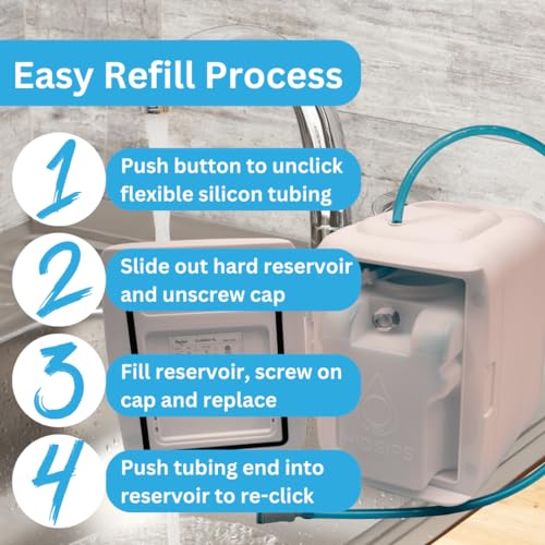 Desktop Water Dispenser with 4L Mini Fridge | Bedside or Desktop Water Cooler with Dishwasher-Safe Reservoir | Filtered or...
