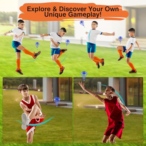 LEMATRIX 2025 Flying Bouncing Ball Toy - Interactive Outdoor Hand-Controlled Bounce Toy with 3D Flip, Outside Toys for Kid...