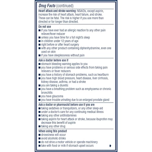 Advil PM Liqui-Gels Pain Reliever and Nighttime Sleep Aid, Pain Medicine with Ibuprofen for Pain Relief and Diphenhydramine HCL for a Sleep Aid - 80 Liquid Filled Capsules - Back to College