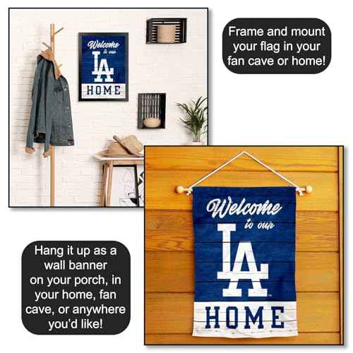 Los Angeles Dodgers Welcome To Our Home Double Sided Garden Flag