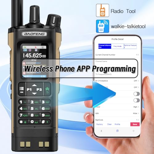 BAOFENG Radio UV32 Ham Radio Handheld 10W Rechargeable Walkie Talkies Long Range UV-32 Two Way Radio NOAA Weather Radio wi...