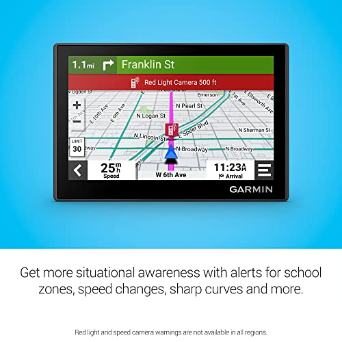 Garmin Drive™ 53 with Traffic, GPS Navigator, High-Resolution Touchscreen, Simple On-Screen Menus and Easy-to-See Map, Dri...