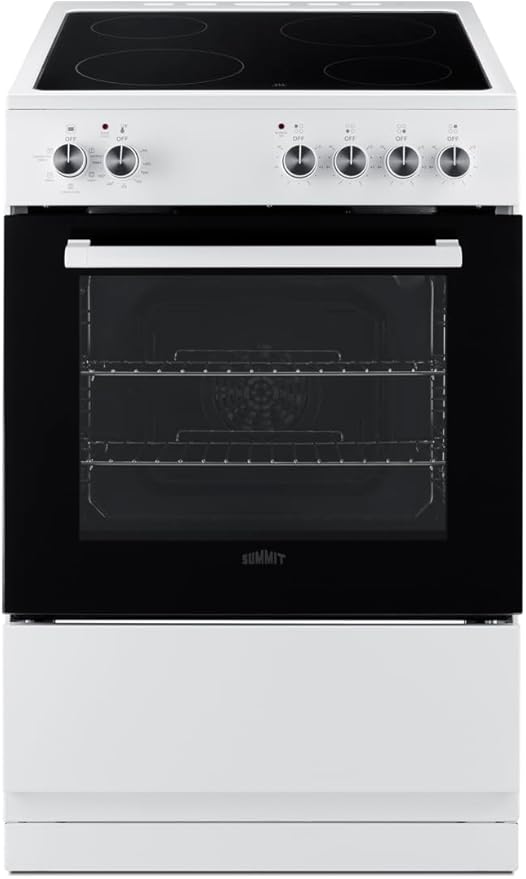 Summit 24” Electric Smooth Top Range, Large 2.44 cu.ft. oven. ADA Compliant, White- REXT24W
