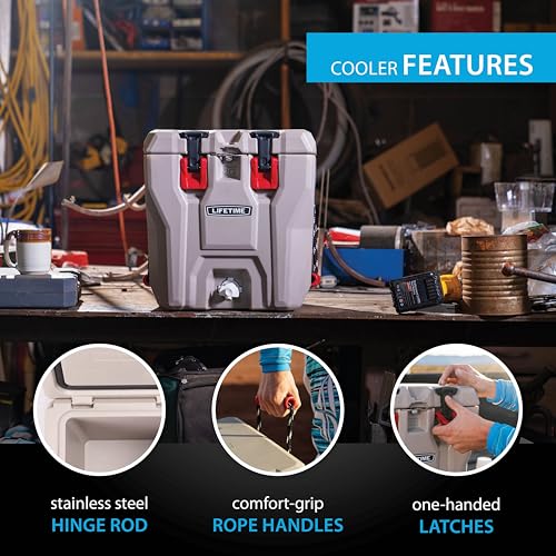 Lifetime 28 Quart Hard Cooler, High Performance Ice Chest, Made in USA