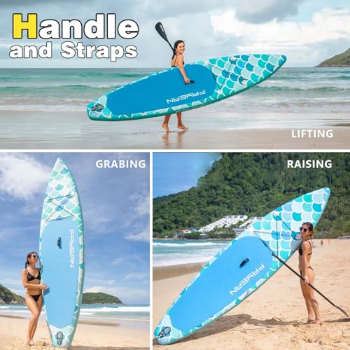 Inflatable Paddle Board,Extra Wide 10.6'/11' Stand Up Paddle Board with Sup Accessories,400lbs Capacity for Family with Sa...