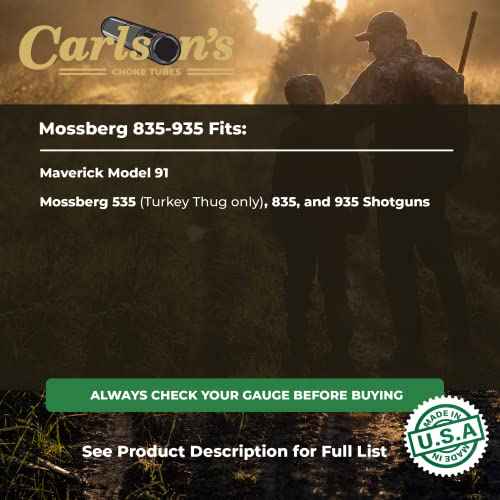 CARLSON'S Choke Tubes 12 Gauge for Mossberg M835-M935 | Titanium-Coated Steel | Black Cloud Waterfowl Choke Tube | Made in USA