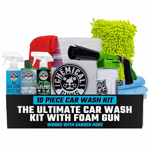 Chemical Guys 10-Piece Arsenal Builder Car Wash Kit with Foam Gun, Bucket, and 3 - 16 fl oz Car Care Products & Chemicals...