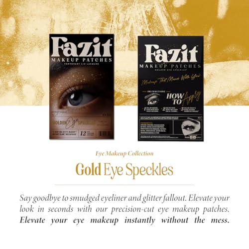 Fazit Makeup Patches - Golden Eye Speckles - Glow Up Make-Up Patches - Cute Glitter Makeup Accessories for Women - Cosmeti...