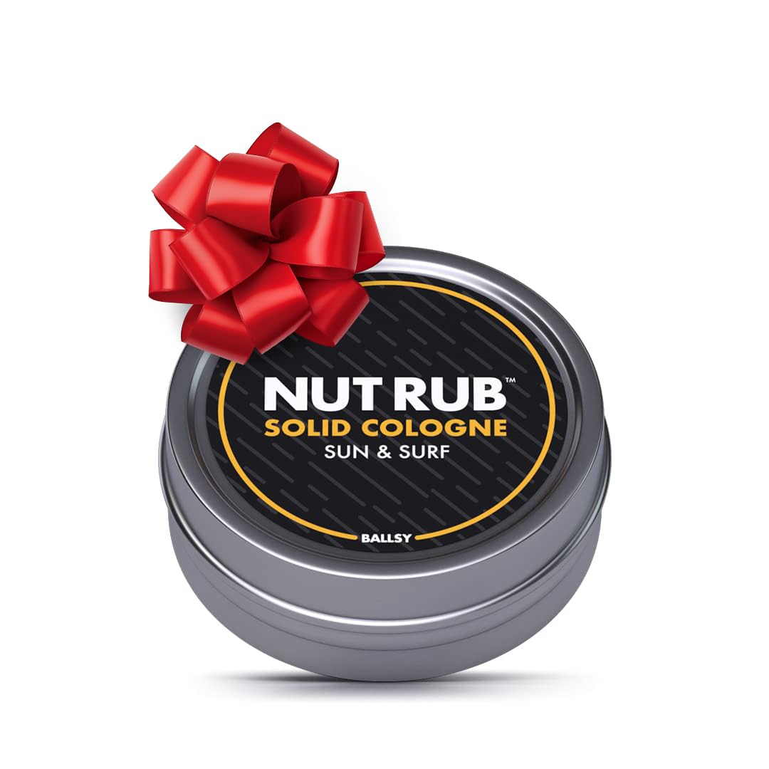 Ballsy Body & Groin Rub, Cologne for Everywhere, with Beeswax, Coconut and Sunflower Seed Oil, Sun and Surf .85 oz