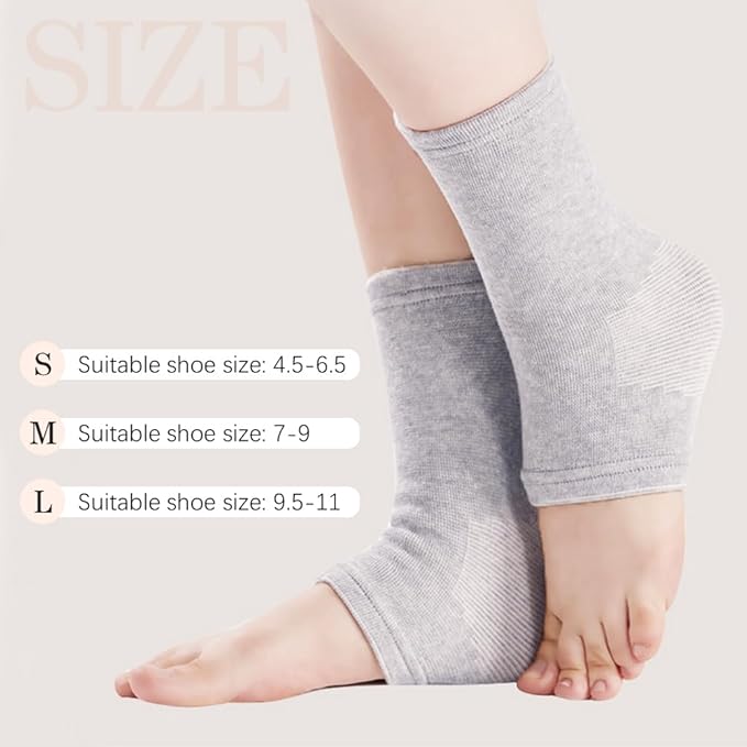ANYSENT Bamboo Foot Sleeves,One Compression Bamboo Foot Sleeves,New Compression Bamboo SocksAnkle Compression Socks