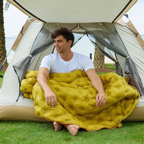 Xsog Ultralight Down Sleeping Bag for Adults, 1.92lbs 32-55F 650 Fill Down, Lightweight Compact Mummy Backpacking Sleeping...