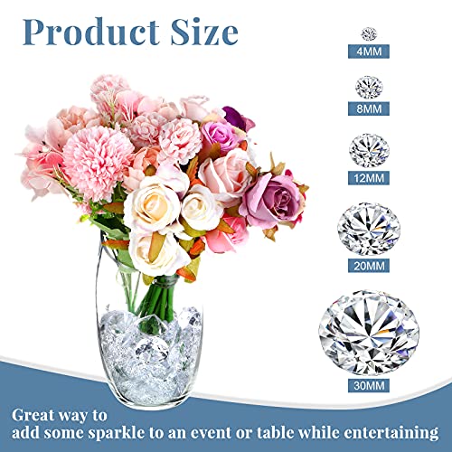 Hicarer 800-Piece Diamond Decorations - Acrylic Diamond Table Scatter Crystals for Vase Fillers, Party Decor (Clear, 30mm,...