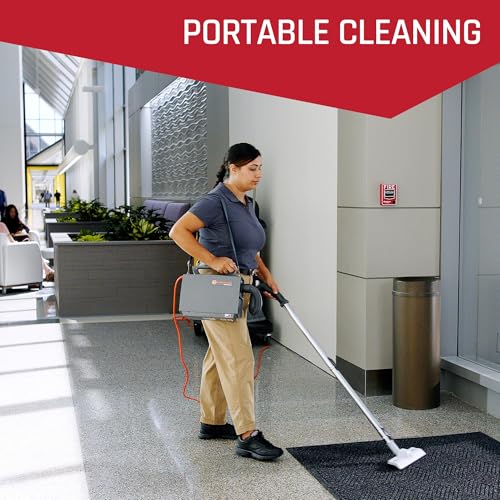 Hoover Commercial PortaPower Lightweight Canister Vacuum Cleaner, Bagged Canister Vac with Attachments, 2-in-1 Vac and Blower, Corded Vacuum Cleaners for Commercial Use