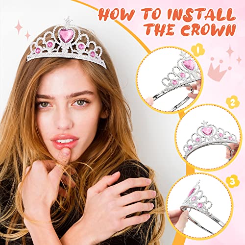 Zhanmai 24 Pcs Tiara Crown Set Princess Crown for Girls Plastic Tiaras Dress up Costume Party Favor Accessories Kid Birthd...