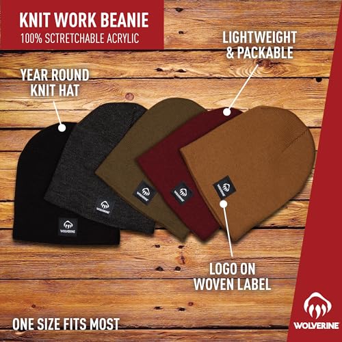 Wolverine Unisex Performance Work Beanie - Durable for Work and Outdoor Adventures (One Size Fits Most)