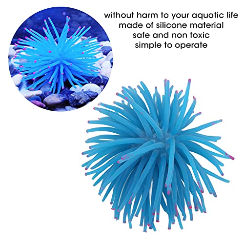Luminous Decoration, Safe Durable Silicone for Fish Tanks, Suitable for Freshwater and Saltwater (Blue)